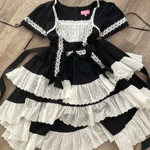 Dolls Kill black and white dress for Halloween costumes and cosplay